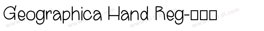 Geographica Hand Reg字体转换